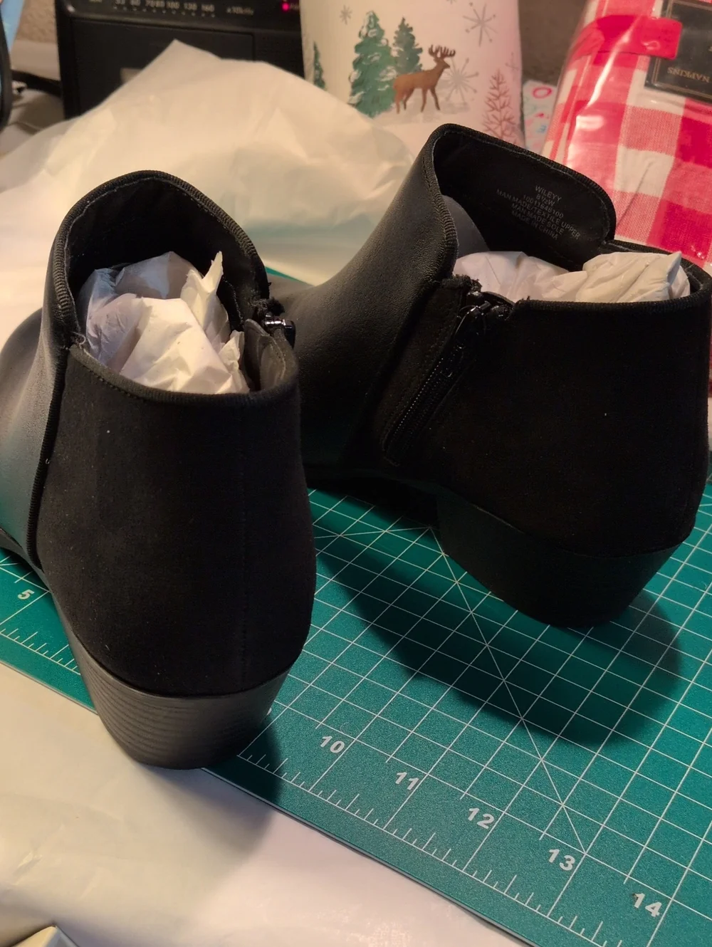 Black Side Zip Booties